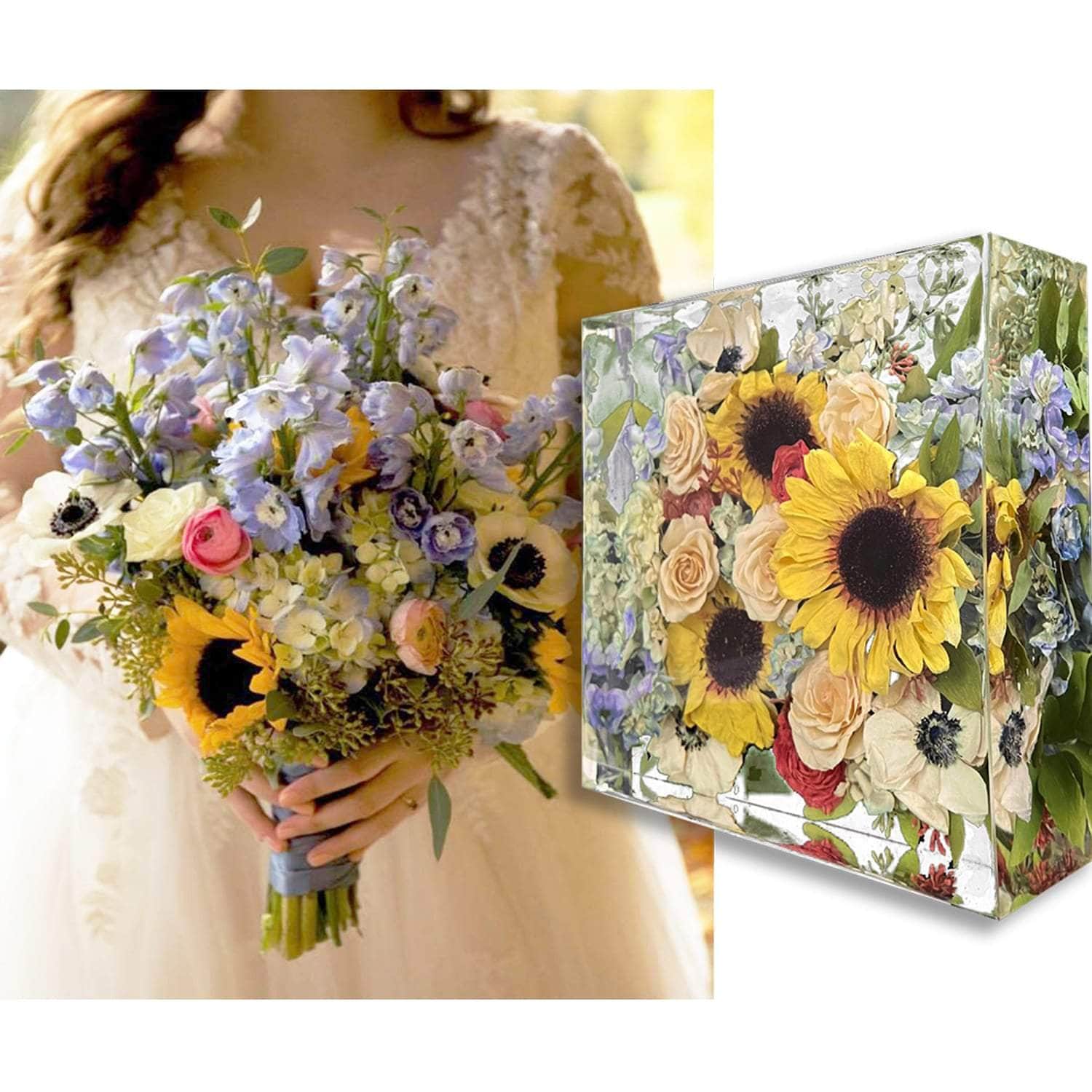 Square Floral Block Bouquet Preservation - Dbandrea
