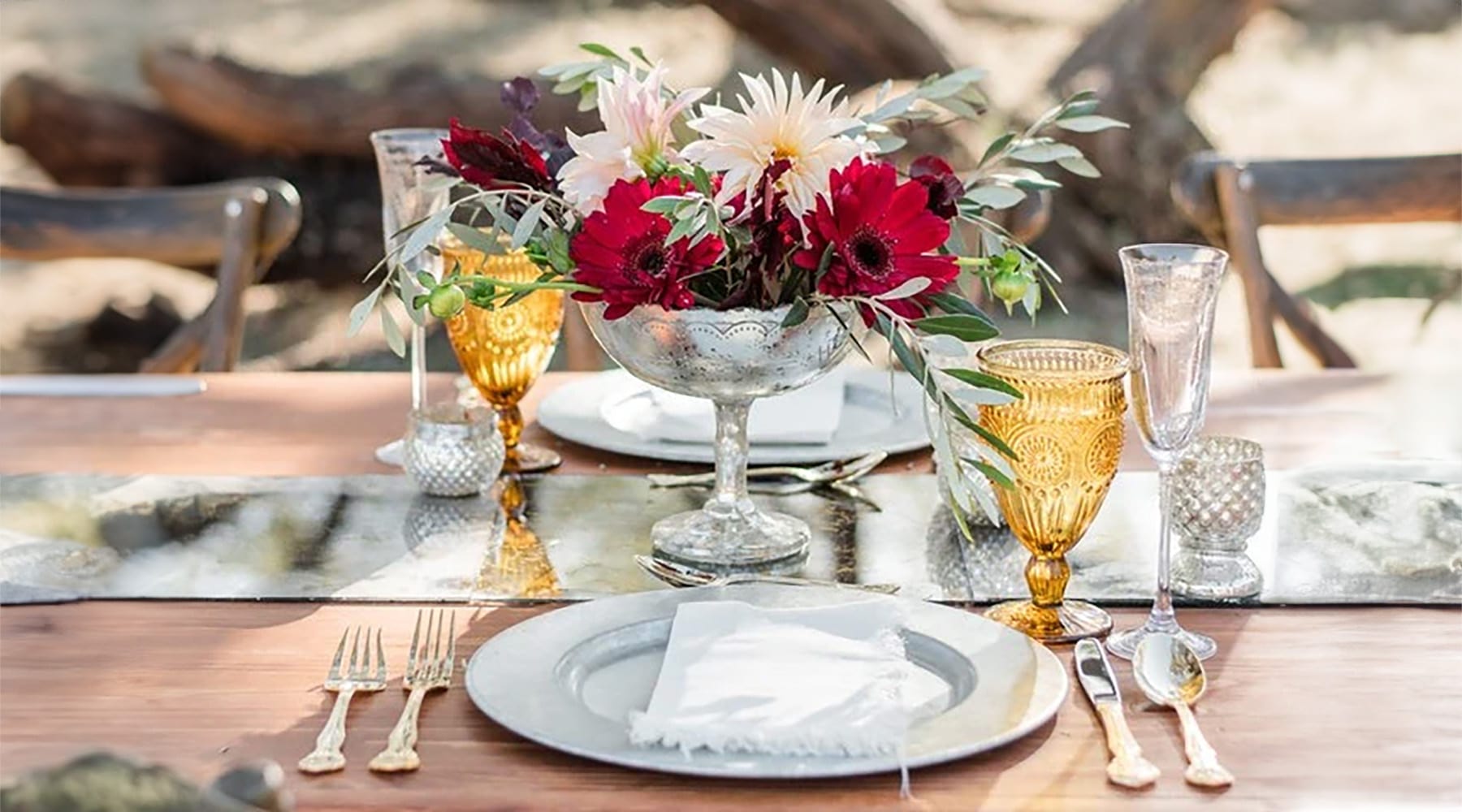 Floral Arraignment On Table - DBANDREA