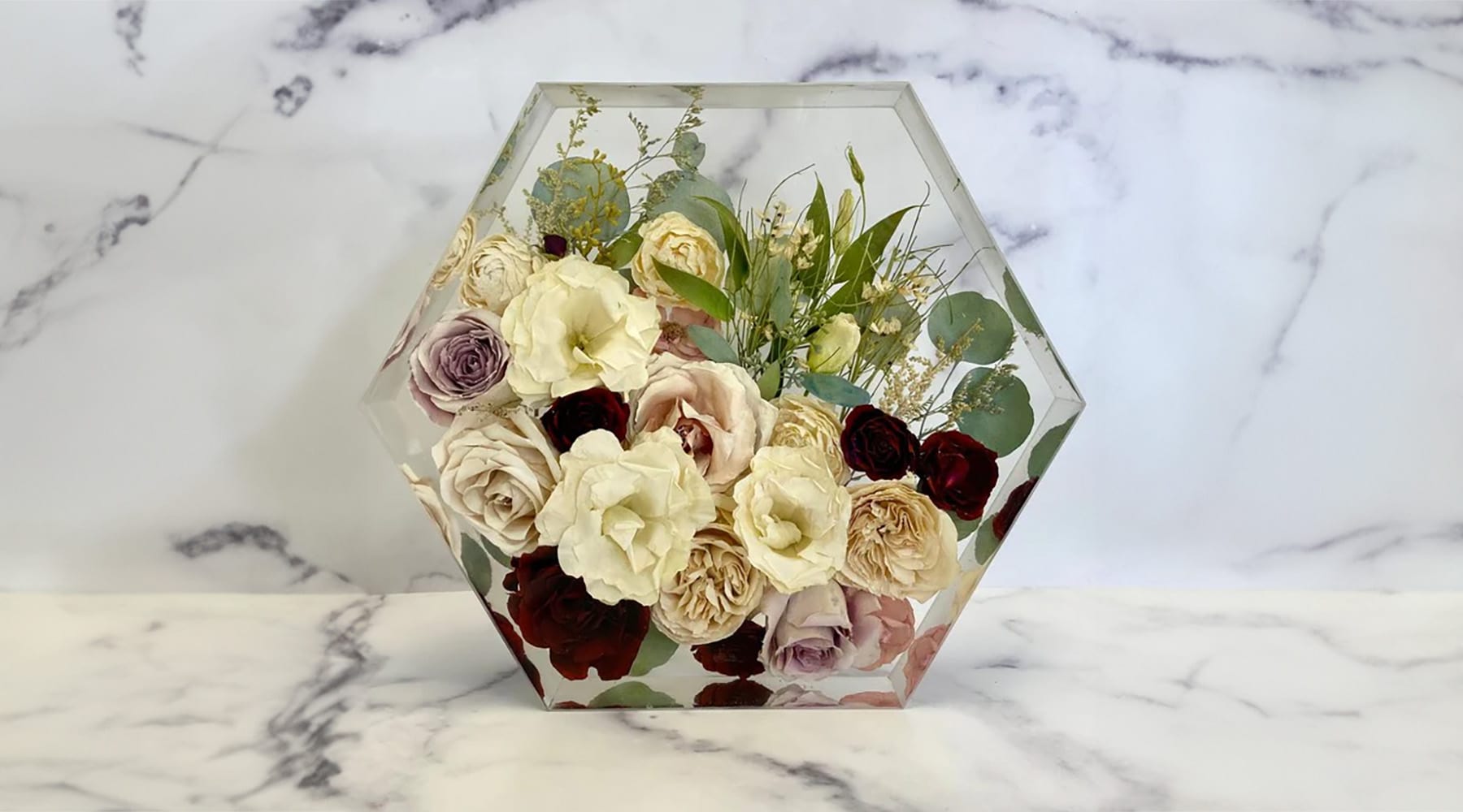 Floral Block Wedding Bouquet Preservation - DBandrea