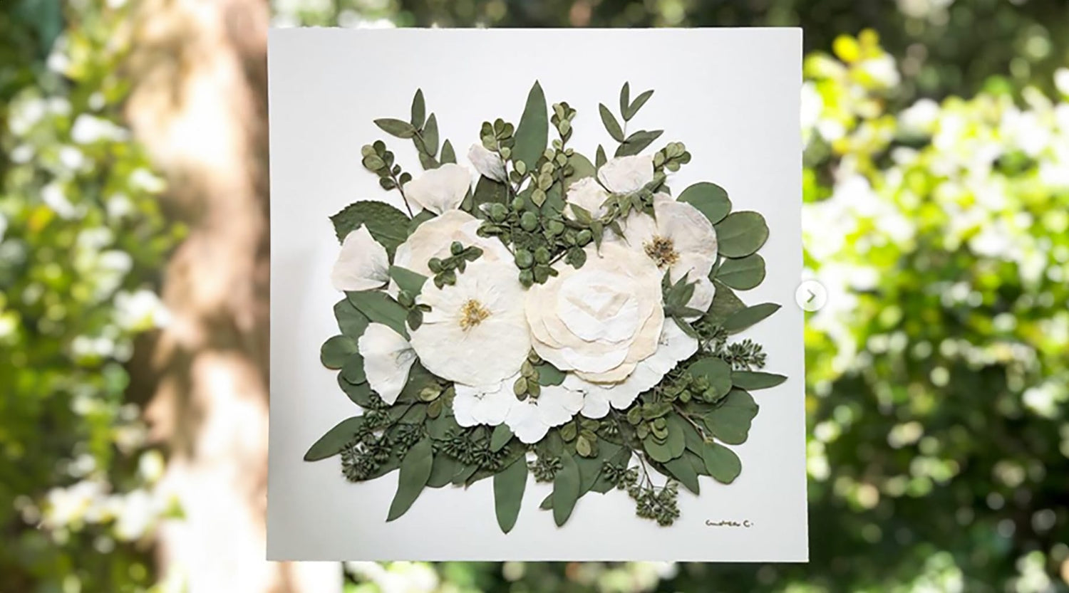 Pressed Wedding Flowers - Designs By Andrea