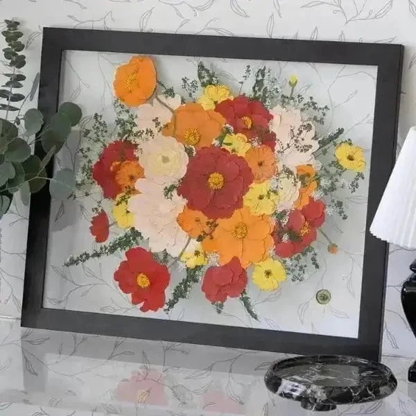 Floating Frame Wedding Flower Bouquet Preservation - dbandrea