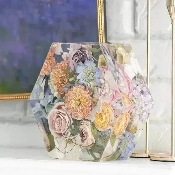 Floral Resin Block Bouquet Preservation - dbandrea