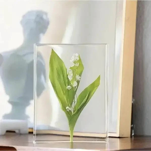Rectangle Floral Resin Block Preservation - dbandrea