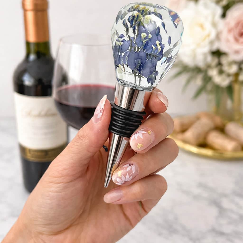 Resin Flower Preservation Geo Wine Stopper