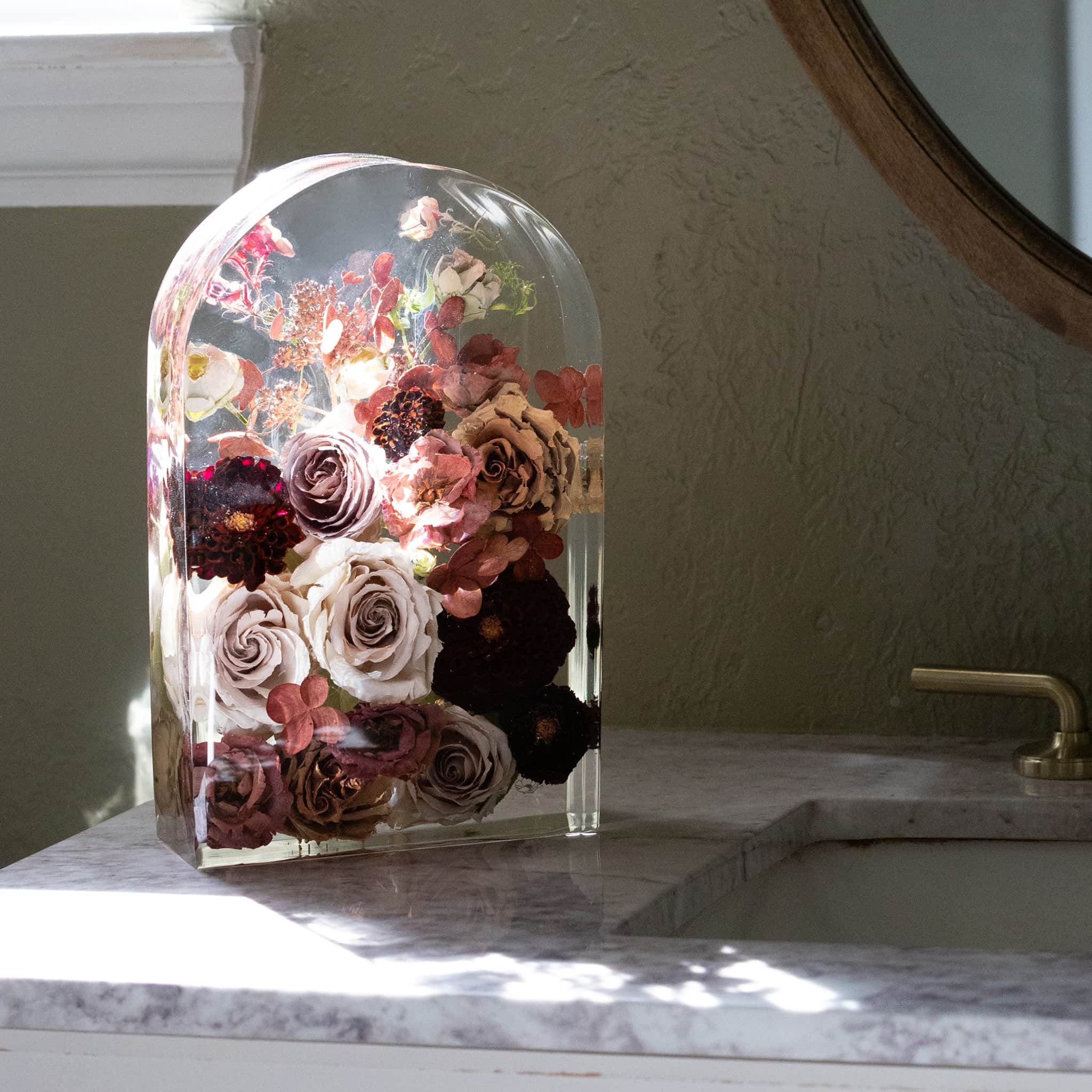 dbandrea Floral Block 10" x 6.5" Arch