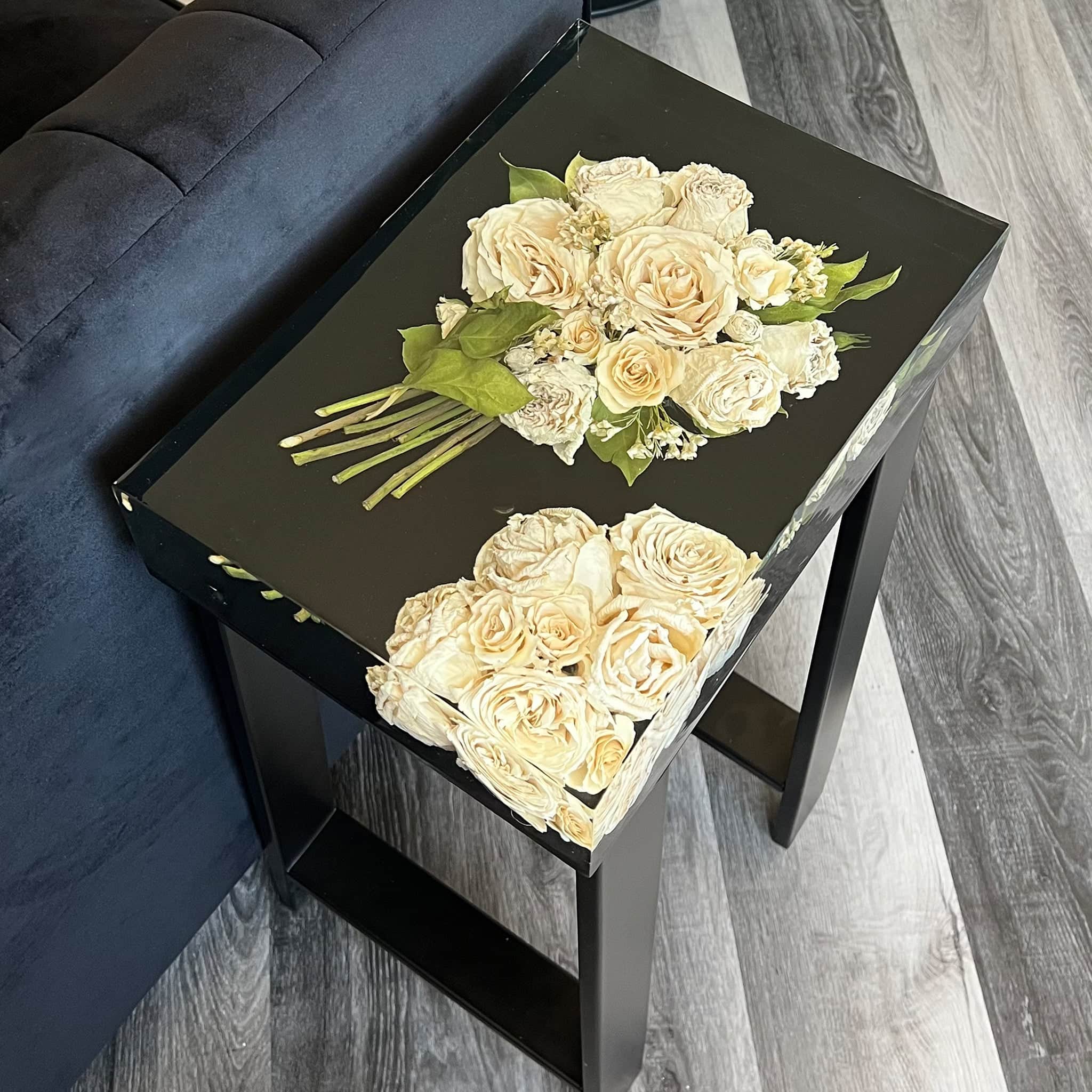 dbandrea Floral Block 14" x 10" Martini Table