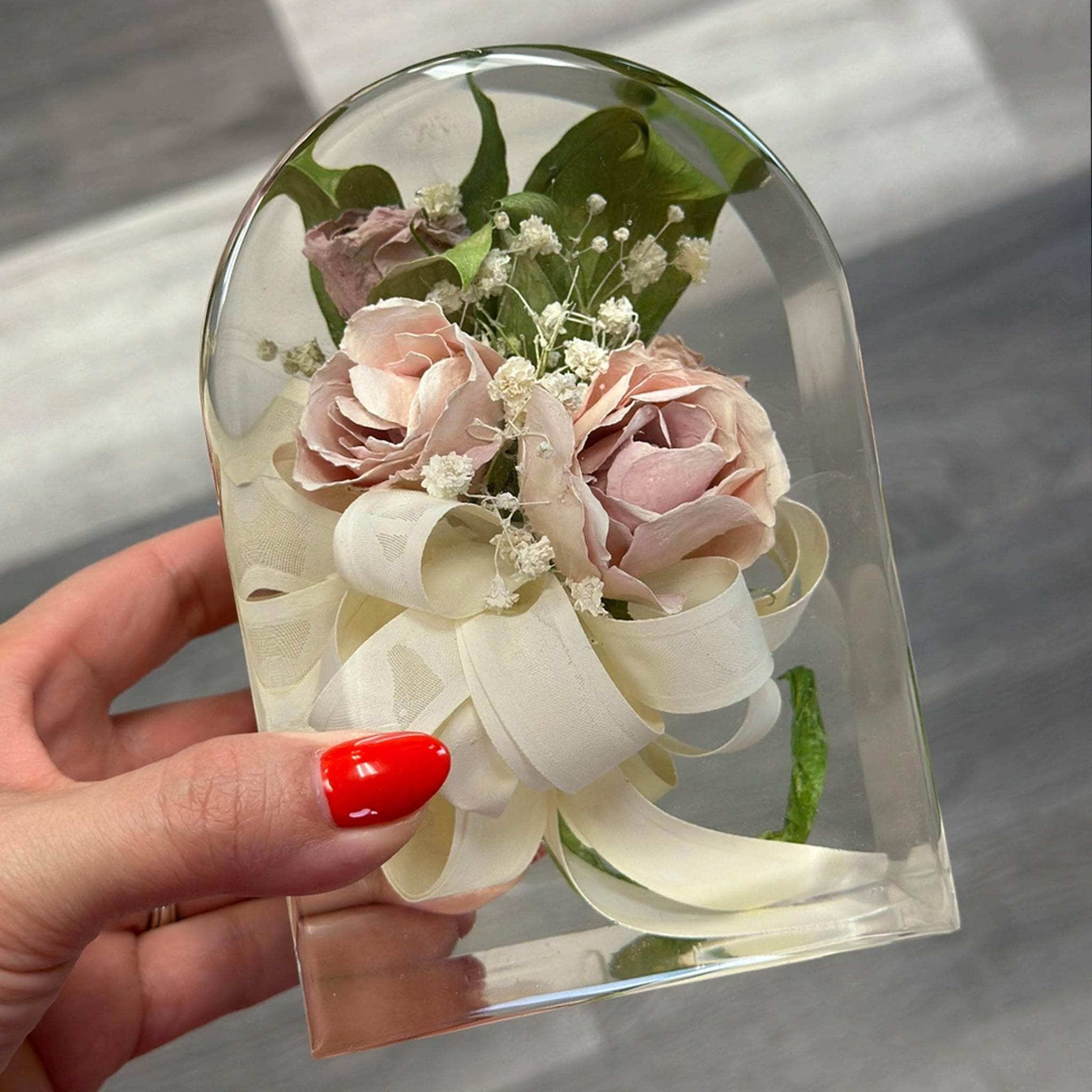 dbandrea Floral Block 5" x 3.5" Arch