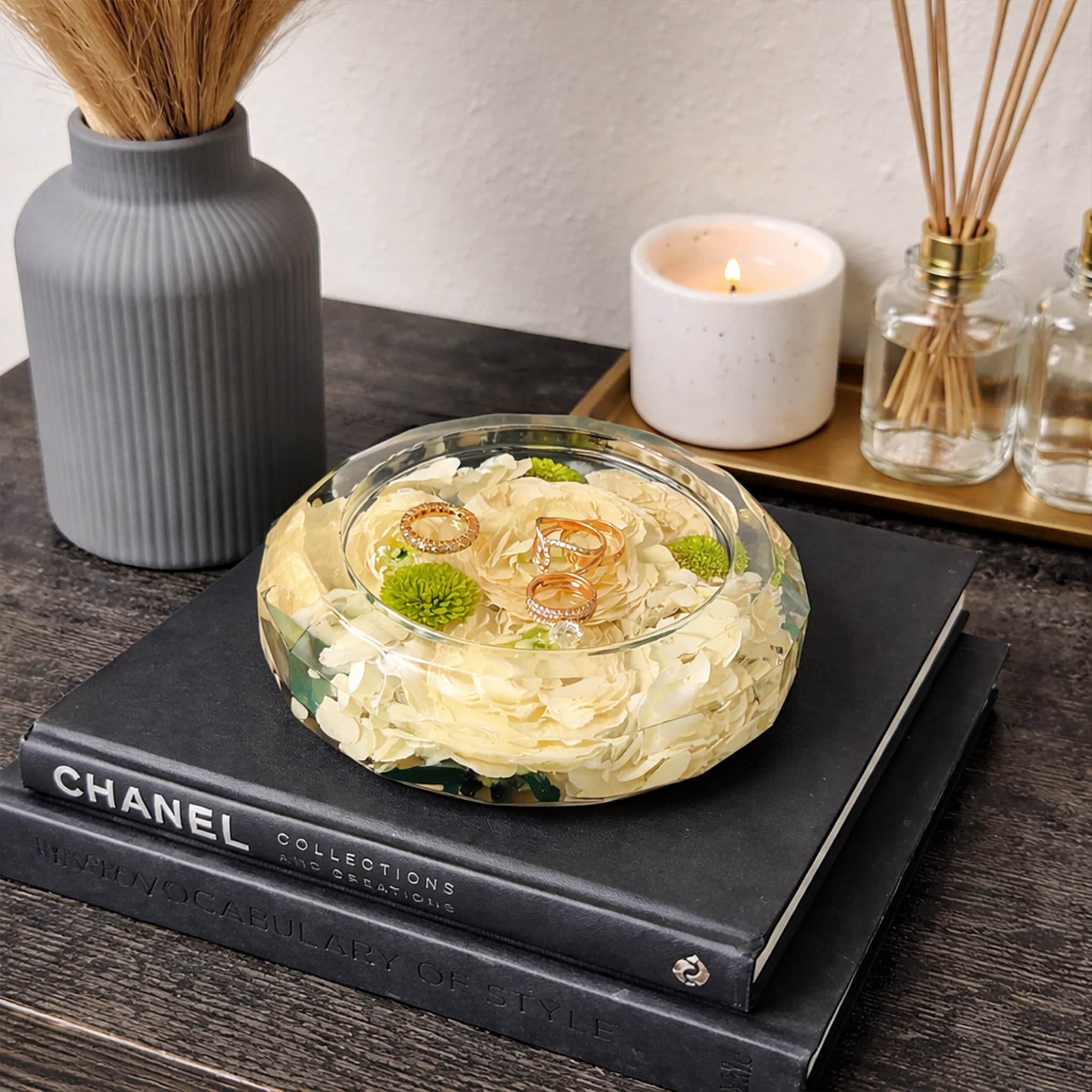 dbandrea Floral Block 6" Jewelry Dish