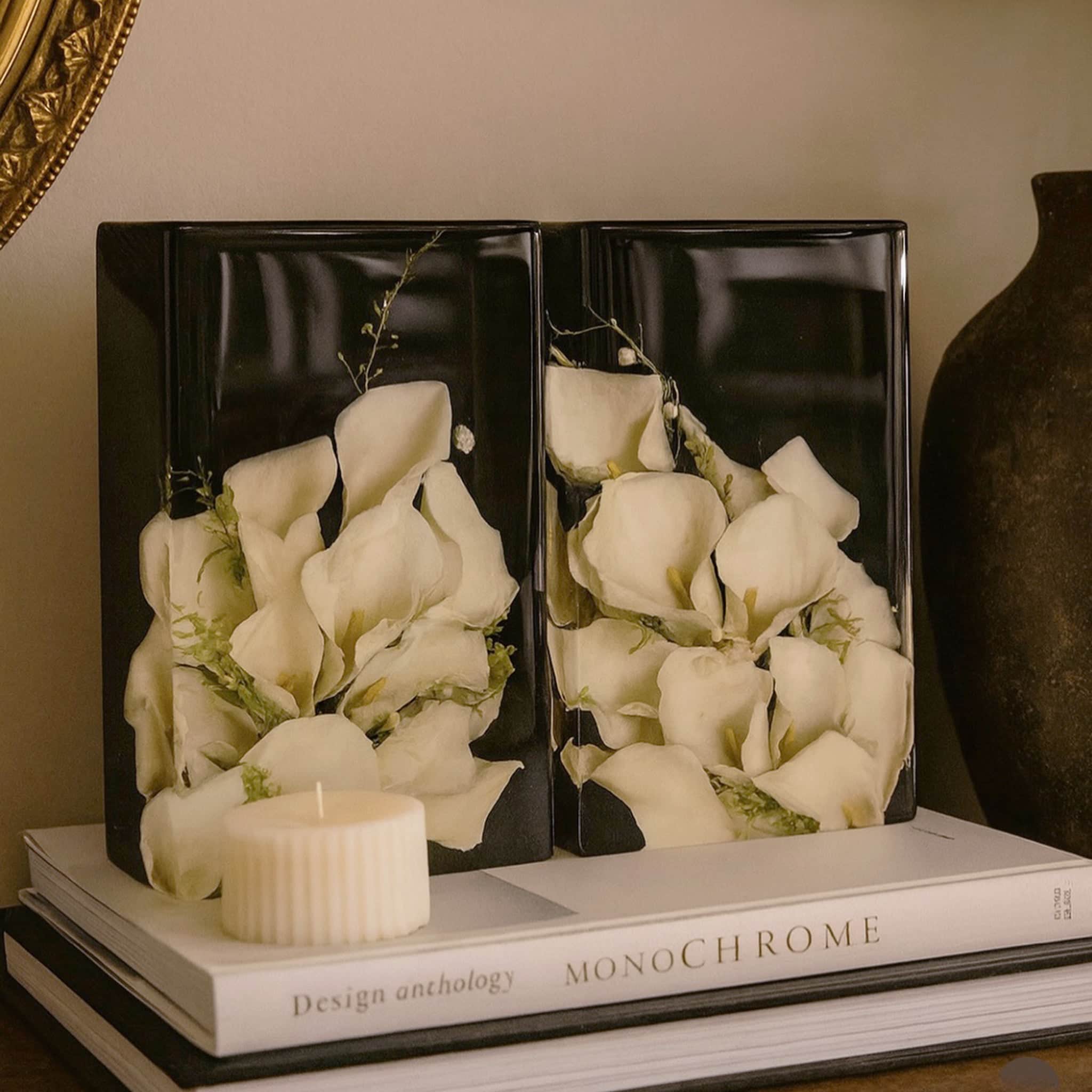 dbandrea Floral Block 8" x 6" Bookends