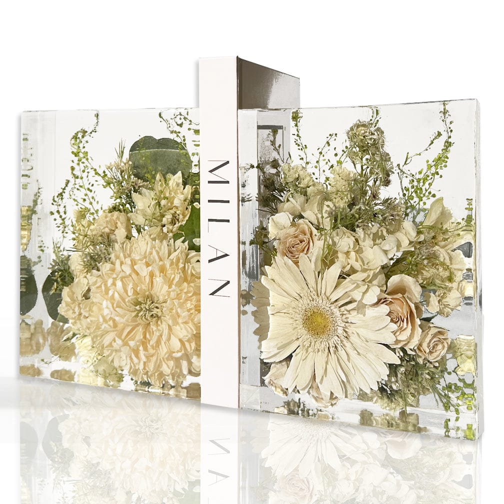 dbandrea Floral Block 8" x 6" Bookends