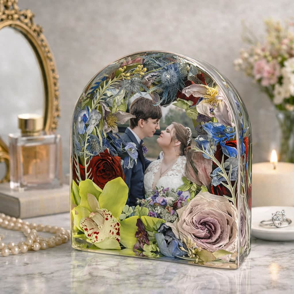 dbandrea Floral Block 8" x 7" Arch Frame