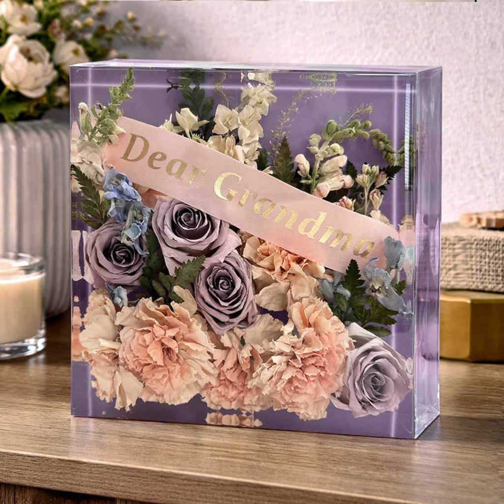 dbandrea Floral Block 8" x 8" Square