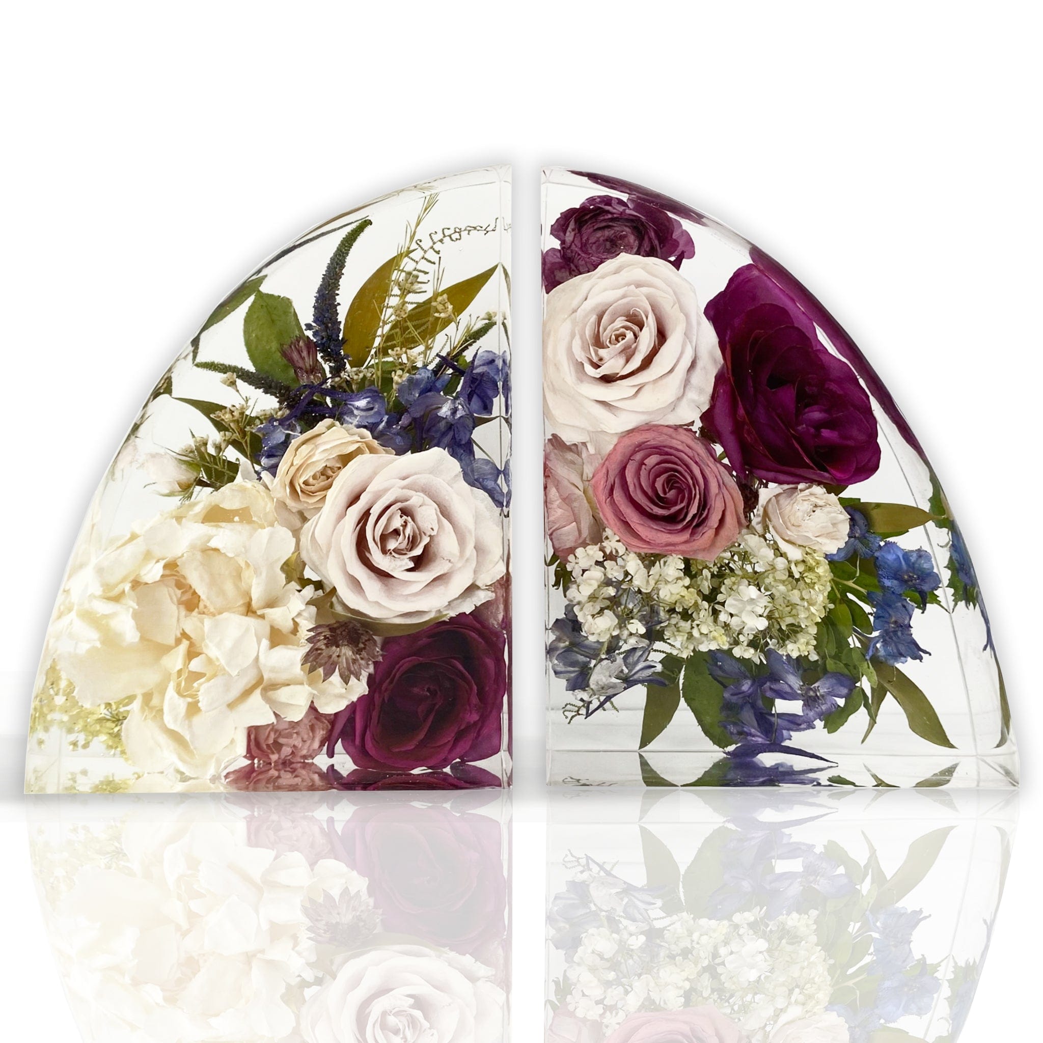 dbandrea Floral Block 9" x 6.5" Bookends