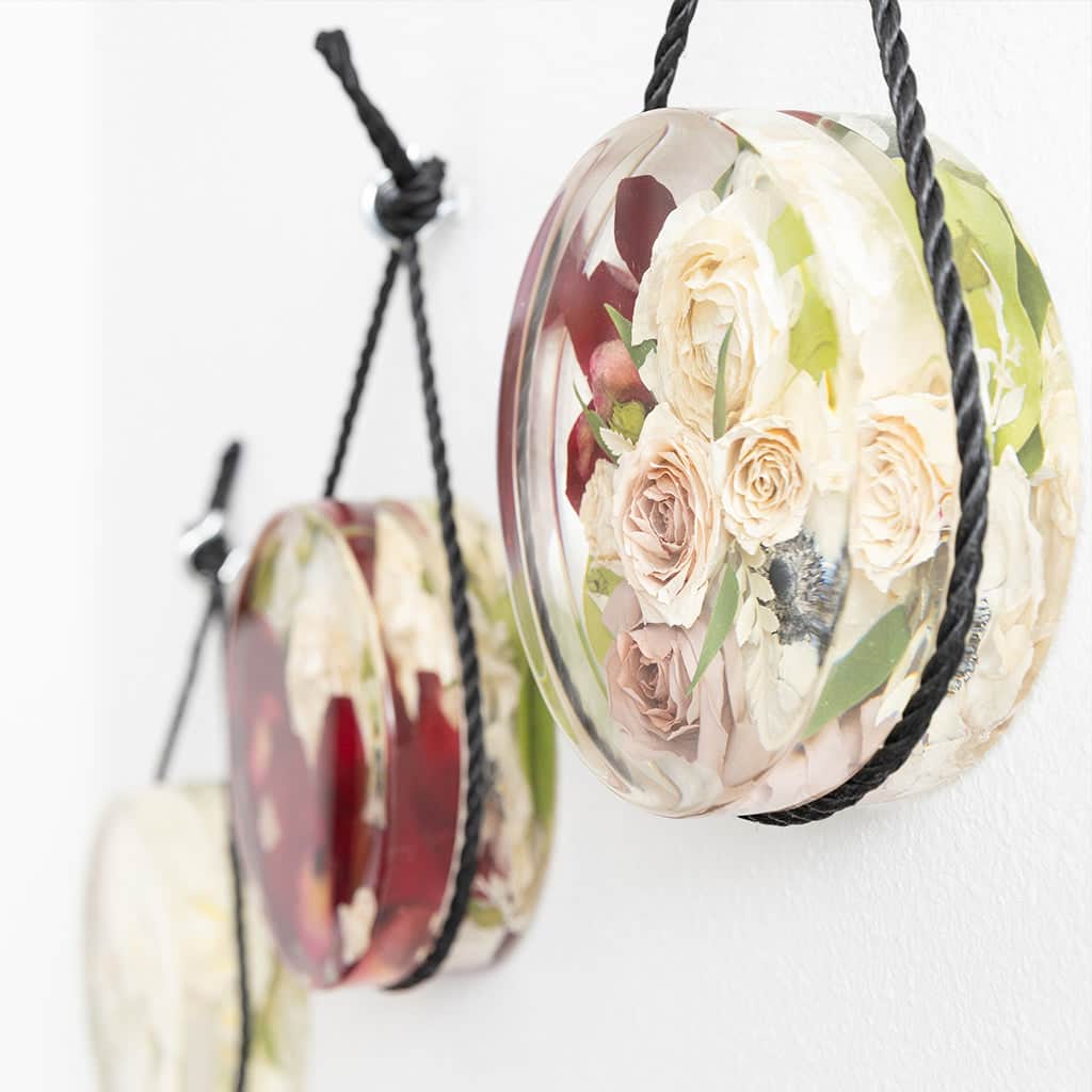 trio hanging planter Resin Flower Preservation Hanging 6" Circle Trio