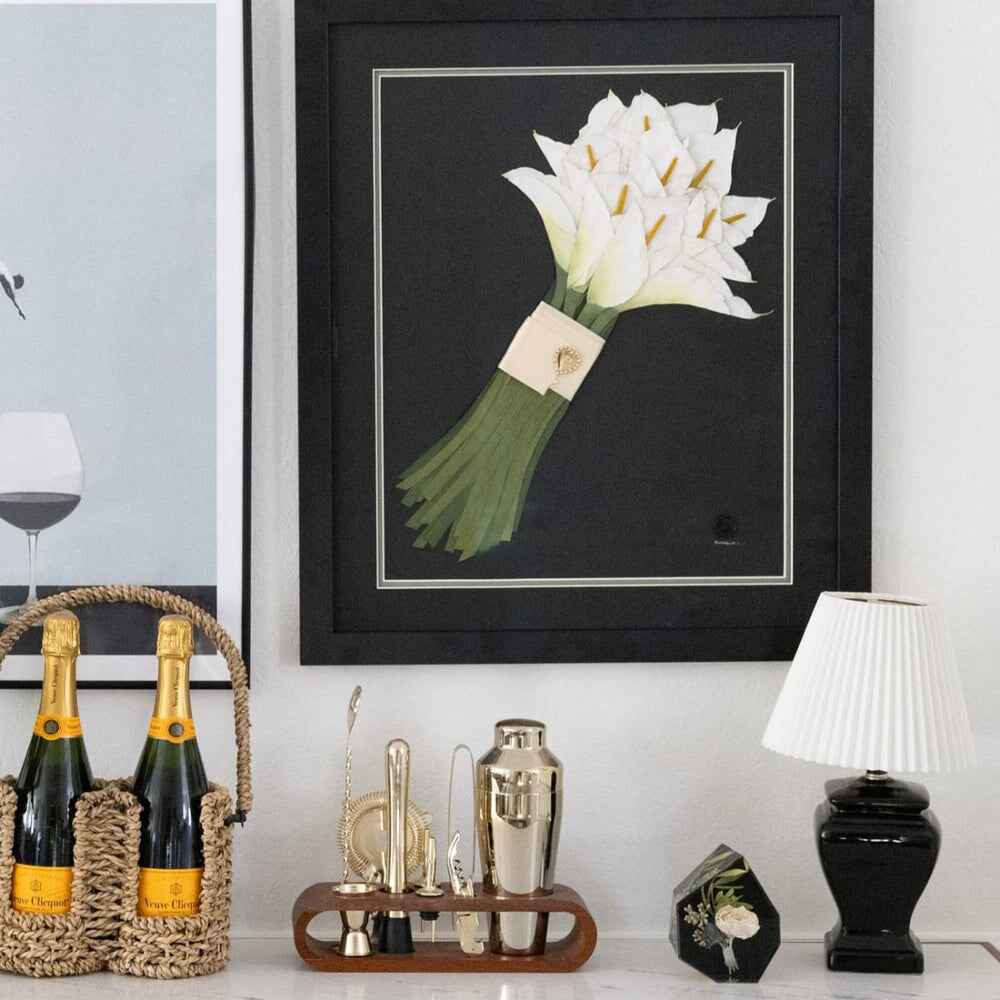 Pressed Bouquet Preservation and Small Floral Block - Dbandrea