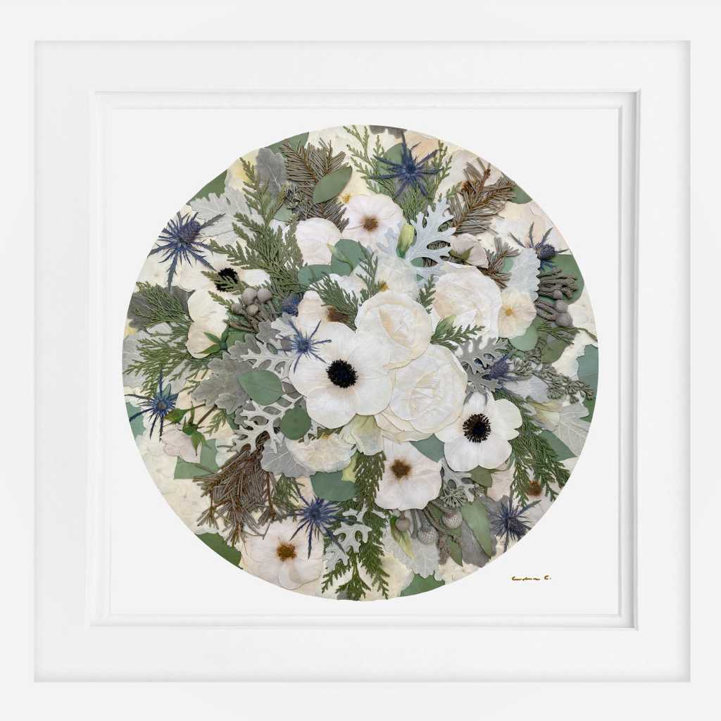 dbandrea Moonlit Blooms Pressed Flower Print