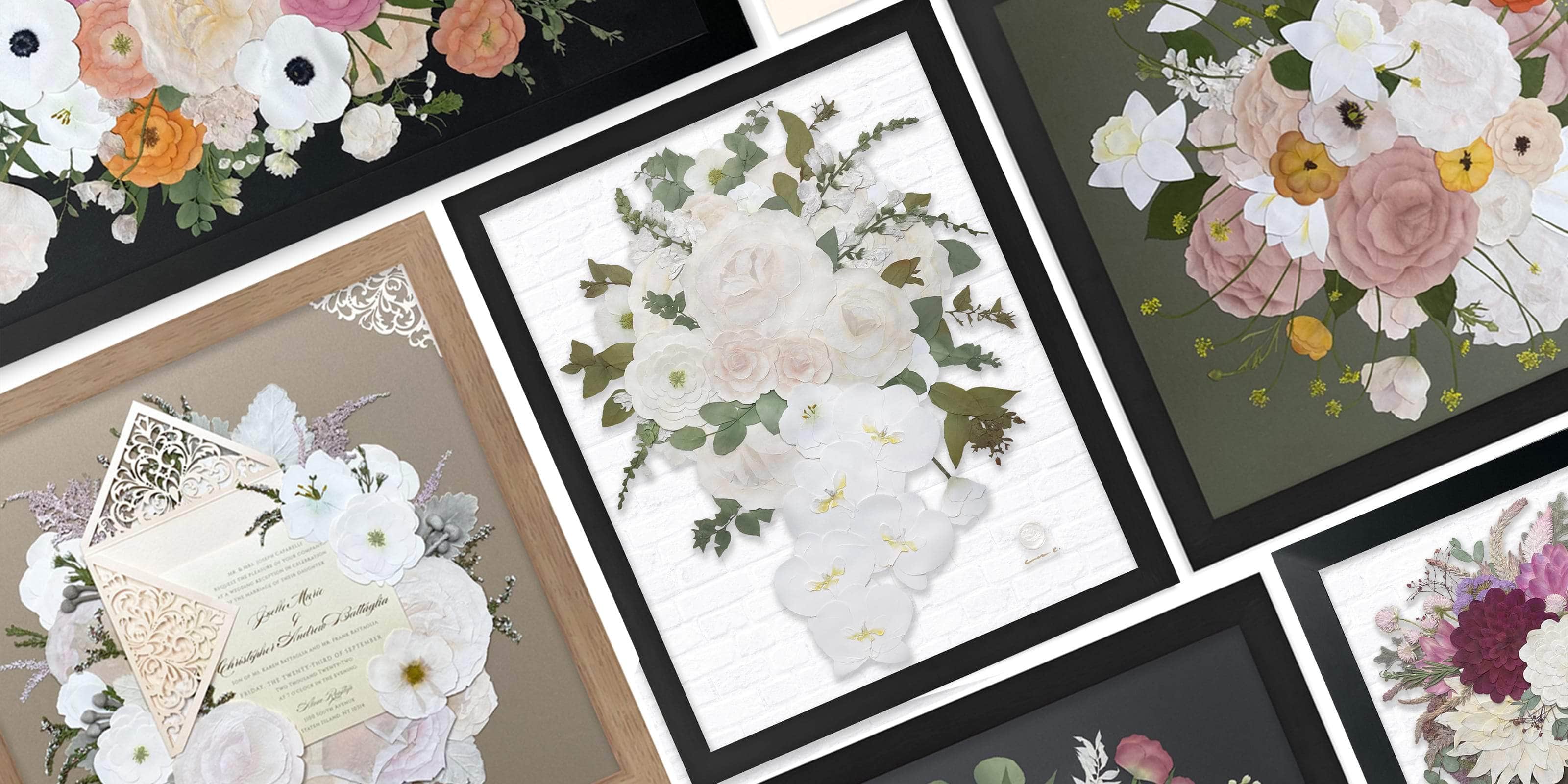 Floral preserves in floating frame display - dbandrea