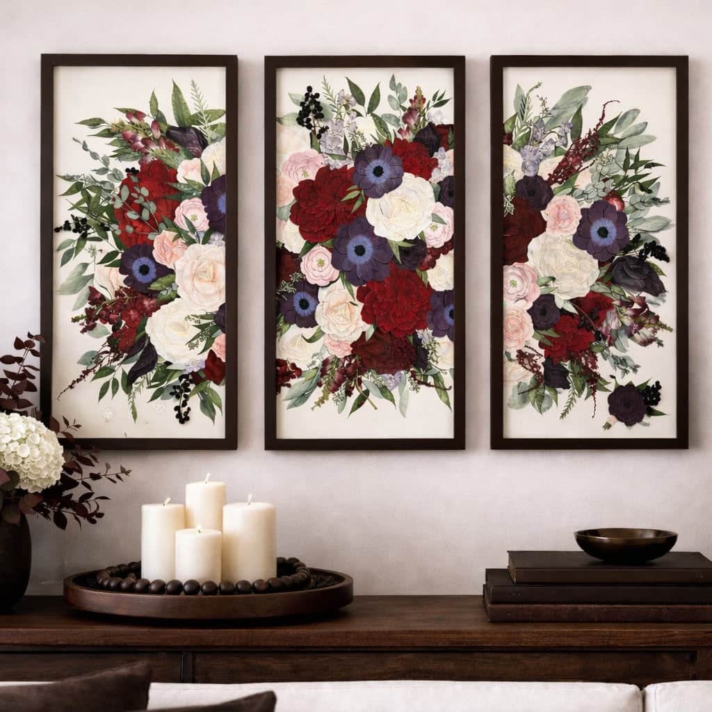 dbandrea Pressed (Framed) 12" x 24" Trio Panels Classic Frames