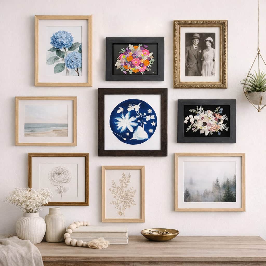 dbandrea Pressed (Framed) 5" x 7" Mosaic Bouquet Classic Frame