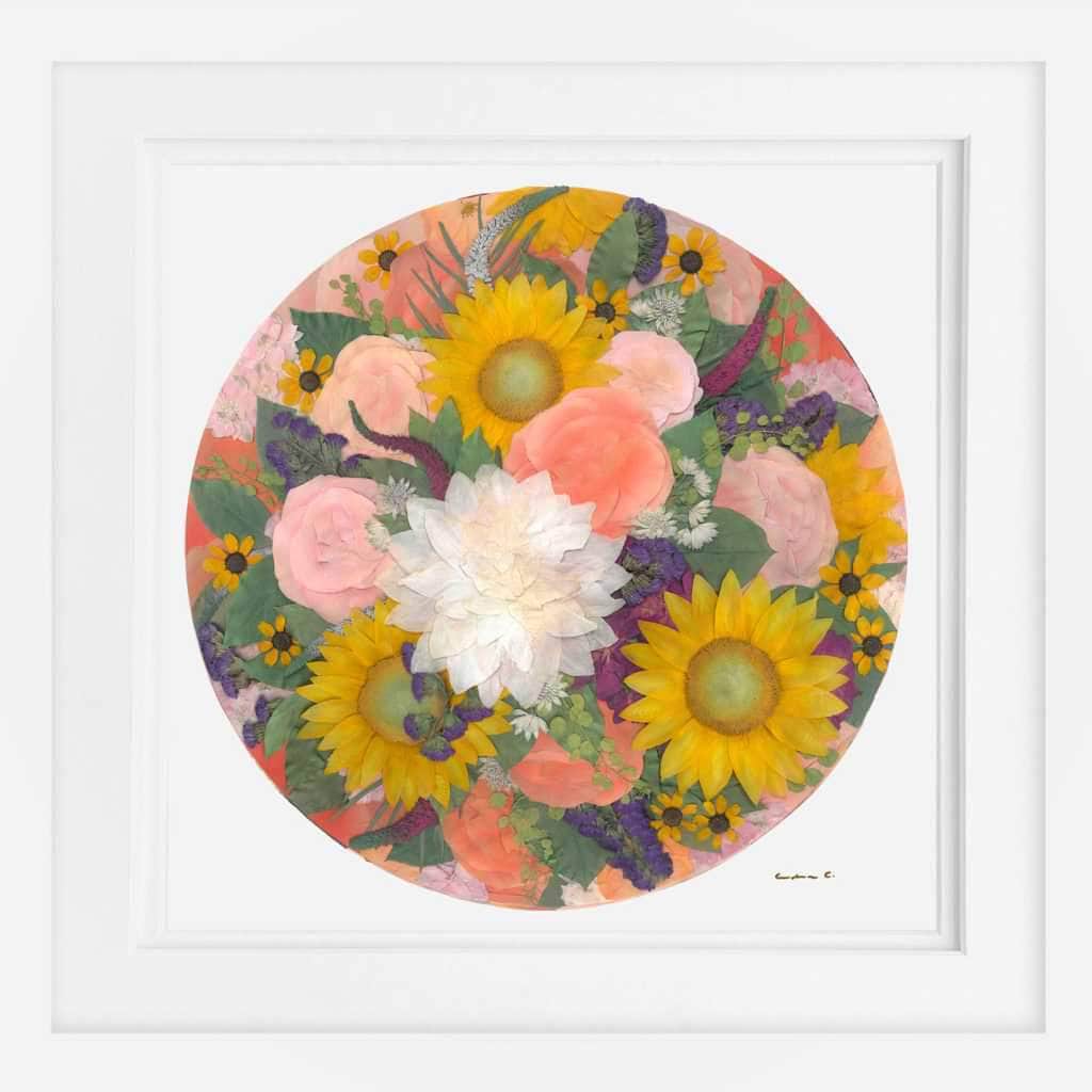 dbandrea Sunlit Garden Pressed Flower Print