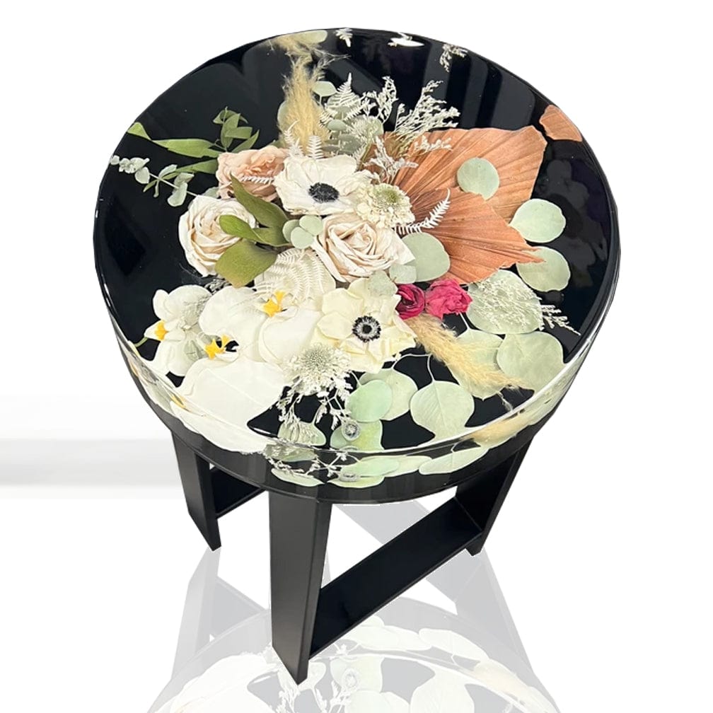 Designs by Andrea Floral Block 14" Circle Martini Table
