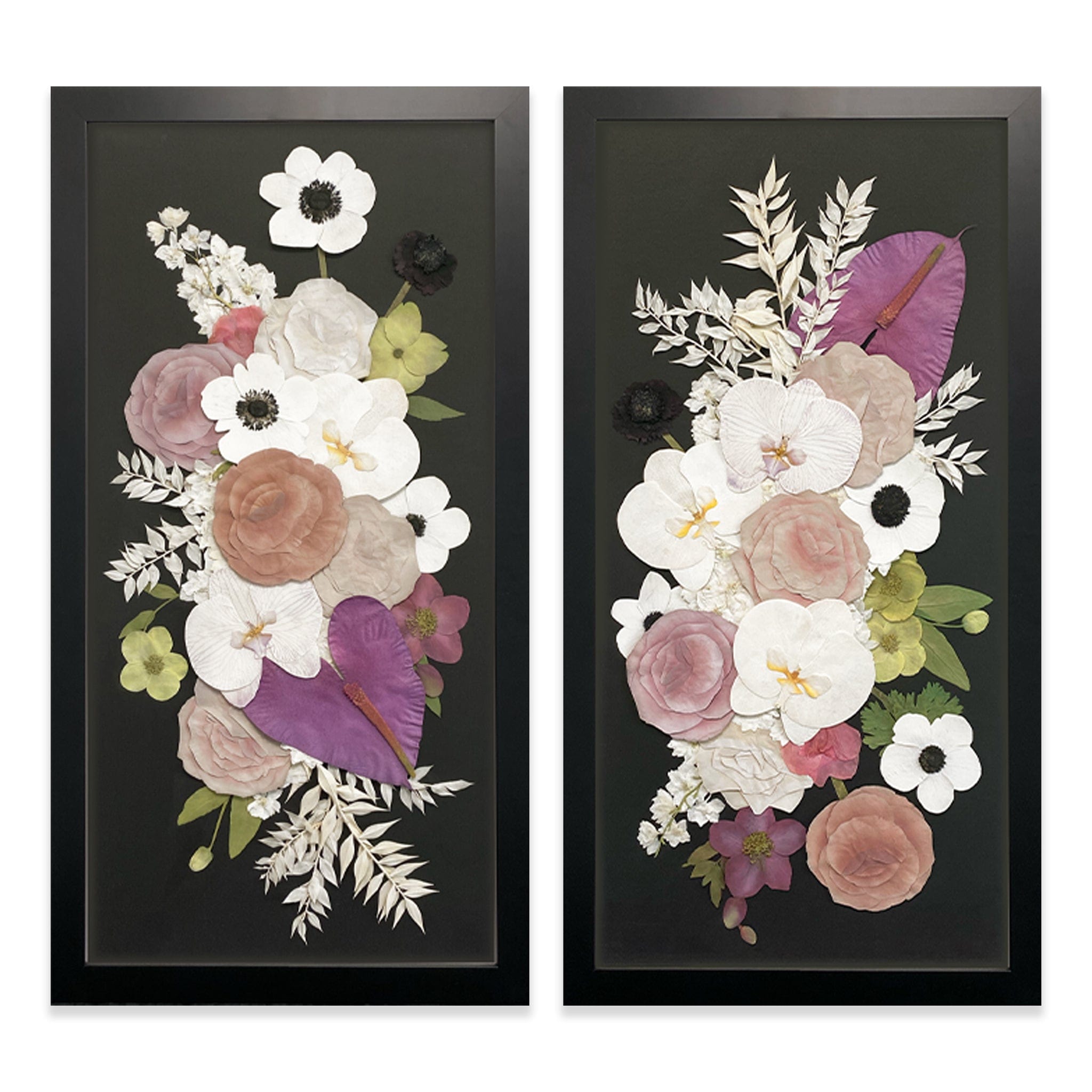 Designs by Andrea Pressed (Framed) 12" x 24" / Rectangle / Panel 12" x 24" Duo Panels Classic Frames
