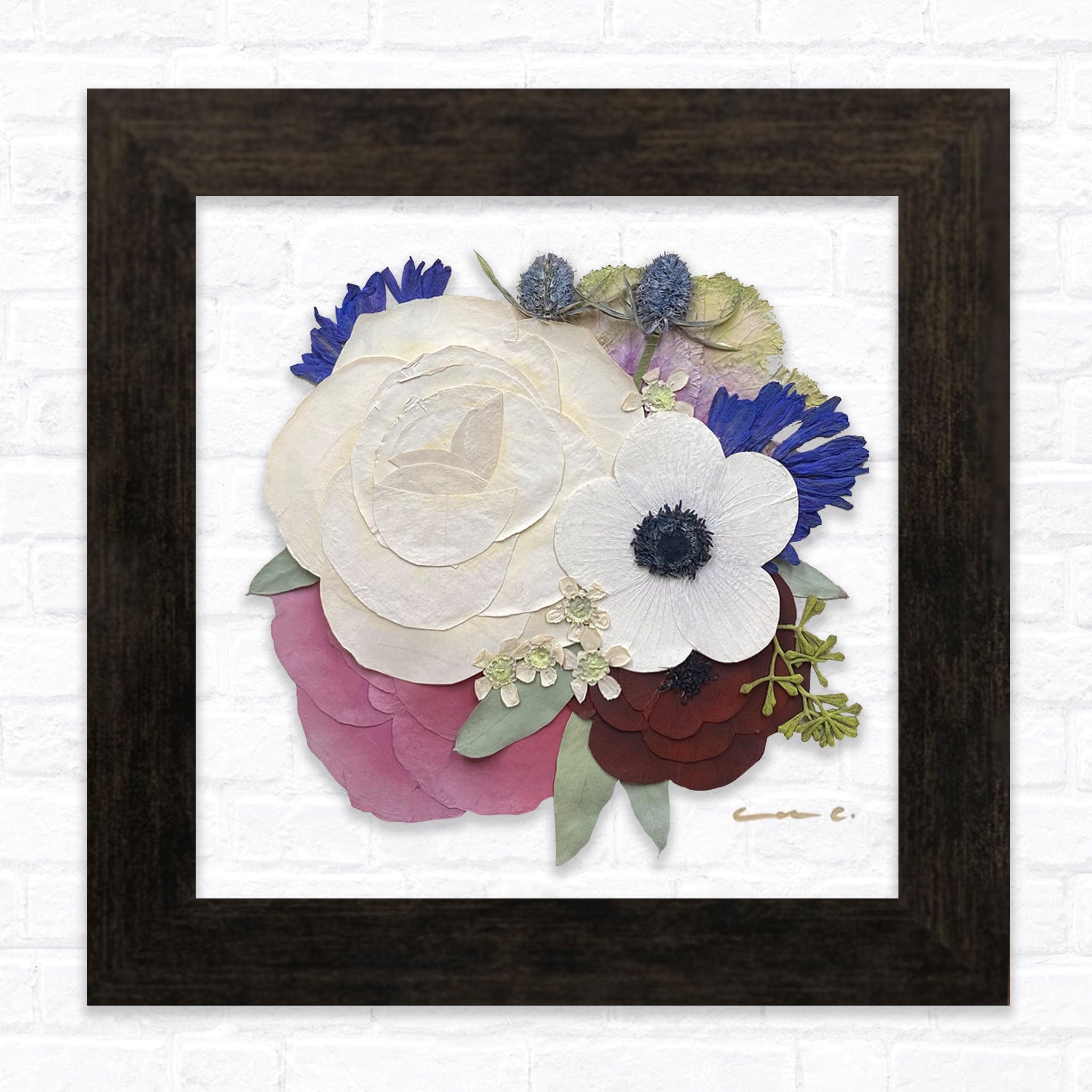 Designs by Andrea Pressed (Framed) Small / 6" x 6" / Square 6" x 6" Floating Frame