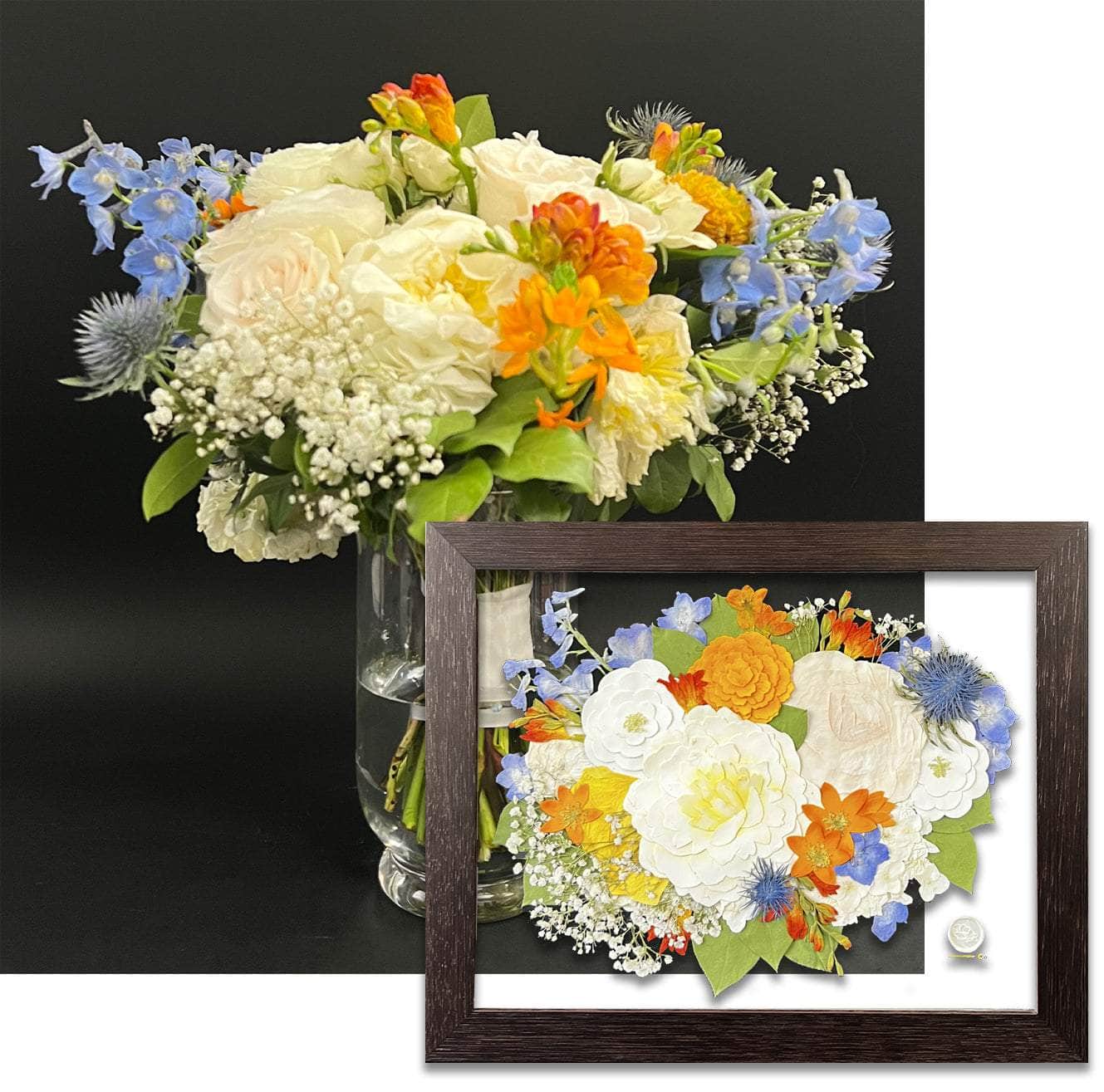 Fresh Flowers Made Into Floating Frame Preservation - DBAndrea